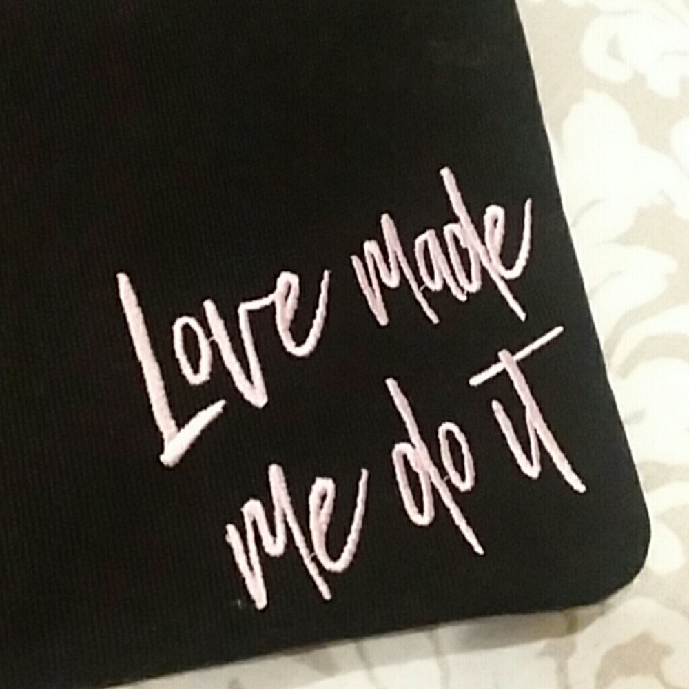 Embroidered Canvas Clutch and Change Purse